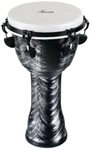 XDrum Djemben ED-10 Silver Brush mit 10 Zoll und Stimmschl&uuml;ssel,Set, 1-St.,