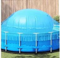vidaXL aufblasbare Whirlpoolabdeckung, Poolkissen f&uuml;r Aufstellpools Blau &Oslash;...