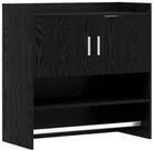vidaXL Wandregal 80 x 36 x 80 cm Wandregal Wandhalterung Schwarze Eiche...