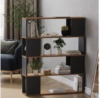 Vicco Raumteiler Eneos, Anthrazit/Goldkraft Eiche, 100 x 124.5 cm, 1-tlg. grau
