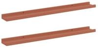 vidaXL Regal Wandregal 2 stk. Rot 80 x 9 x 3 cm Holzwerkstoff, 2-tlg.