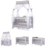 Chipolino Baby-Reisebett Palace, Wickelauflage, Moskitonetz mit Baldachin,