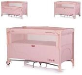 Chipolino Baby-Reisebett Relax Leinen, 2 Ebenen, R&auml;der, als Beistellbett...