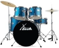 XDrum Schlagzeug Semi 22" Standard,Komplettes Drumset, inkl. Hocker &...