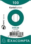 EXACOMPTA Karteikarten Karteikarten A8 liniert wei&szlig; VE=100 St&uuml;ck (48 St&uuml;ck)