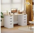 HOMCOM Schreibtisch B&uuml;rotisch mit 8 Schubladen 140 x 53 x 75 cm Moderner Tisch