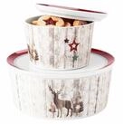Seltmann Weiden Vorratsdose Life Christmas Geb&auml;ckdosen &oslash; 14 / 21 cm 2er Set,