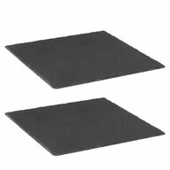 WESTMARK Servierbrett 2 Naturschieferplatten &raquo;Tapas + Friends&laquo;, 30 x 30 cm,