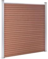 vidaXL Gartenzaun, Zaunelement WPC 699x186 cm Braun