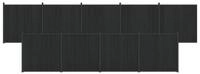 vidaXL Gartenzaun Zaunelement 9 stk. 1580 x 186,5 cm WPC und Aluminium Schwarz,