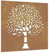K&uuml;nstliche Zimmerpflanze, vidaXL, Garten-Wanddeko 55x55 cm Cortenstahl...