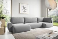 Fun M&ouml;bel Wohnlandschaft Schlafsofa GALAN Cordstoff Poso mit Ottomane, inkl.