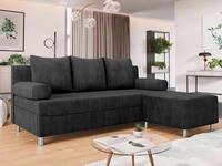 MIRJAN24 Schlafsofa Dover, mit Bettkasten und Schlaffunktion, Chromf&uuml;&szlig;e,
