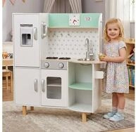 Baby Vivo Spielk&uuml;che Kinderk&uuml;che aus Holz - Gustavo in Wei&szlig;