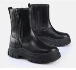 Buffalo Aspha Bootie Zip Bikerboots Plateauboots, Stiefelette mit Memory Foam