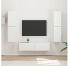vidaXL TV-Schrank TV-Schrankset 6 pcs Wei&szlig; Holzwerkstoff