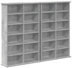 vidaXL Schranksystem CD Regal 2 Stk. Betongrau 60 x 17 x 92 cm Holzwerkstoff...