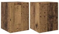 vidaXL TV-Wand TV-Wandschrank 2 stk. Altholz Holzwerkstoff, (2-St)