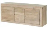 Massivmoebel24 TV-Board TORONTO (Massivholz), Mango 147x40x58 wei&szlig; lackiert...