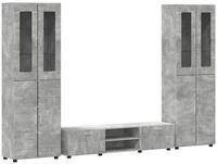 vidaXL Wohnzimmer-Set TV-Schrankset FLORIN 3 stk. Betongrau Holzwerkstoff,...