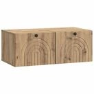 vidaXL TV-Schrank 78,5 x 41 x 30 cm Wandmontierter TV-Schrank Artisan-Eiche