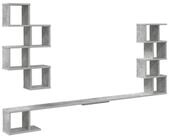 vidaXL Regal Wandmontiertes TV-Regal Betongrau 180 x 15 x 94 cm, 1-tlg.