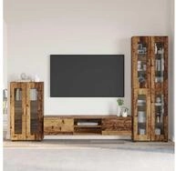 vidaXL TV-Schrank TV-Schrankset mit Schubladen mit Regal Altholz Holzwerkstoff
