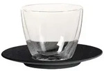 Villeroy & Boch Thermoglas Manufacture Rock Glow Kaffeeglas mit Untertasse,...