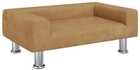 vidaXL Tierbett, Hundebett Braun 70x45x26,5 cm Samt
