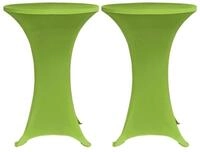 vidaXL Stehtischhusse, Stretch Tischhusse 2 Stk 60 cm Gr&uuml;n