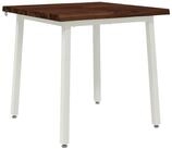 vidaXL Esstisch 90 x 90 x 75 cm Massivholz Dunkelbraun und Wei&szlig; (1-St)