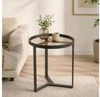 HOMCOM Beistelltisch (Set, 1-St., 1 Tisch), Kompakter, moderner Glastisch,...