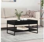 vidaXL Couchtisch, Couchtisch Schwarz Eichen-Optik 80 x 50 x 40 cm Holzwerkstoff