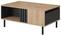 Masseno Couchtisch MADDALENA 100,1 cm Kaffeetisch mit 1 Schubladen Eiche Artisan