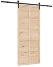 vidaXL Schiebet&uuml;r Schiebet&uuml;r Natur 100 x 208 cm Massives Kiefernholz (1-St)