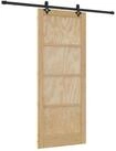 vidaXL Zimmert&uuml;r 86 x 211 cm Schiebet&uuml;r Nat&uuml;rlich und Schwarz 86x211 cm inkl