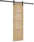 vidaXL Zimmert&uuml;r 61 x 198,5 cm Schiebet&uuml;r Nat&uuml;rlich und Schwarz 61x198,5 cm...