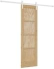 vidaXL Zimmert&uuml;r 61 x 198,5 cm Schiebet&uuml;r Nat&uuml;rlich und Wei&szlig; 61x198,5 cm...