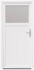 vidaXL Haust&uuml;r Seiteneingangst&uuml;r 98 x 198 cm PVC Wei&szlig; (1-St)