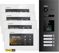 Balter Video-T&uuml;rsprechanlage EVO HD Fingerprint und RFID f&uuml;r 4 Familienhaus 4x