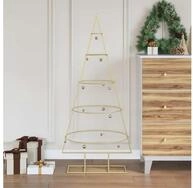 vidaXL K&uuml;nstlicher Weihnachtsbaum, Metall Weihnachtsbaum Gold 124,5 cm