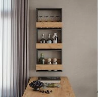 Vicco Weinregal Repose, Goldkraft Eiche/Anthrazit, 40 x 98 cm, 1-tlg.