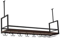 en.casa Weinregal, mit Glashalterung &raquo;Borejle&laquo; 120 x 30 x 65 cm