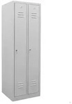 Stier Spind STIER Garderobenspind 2 Abteile 1800x590x500mm lichtgrau...