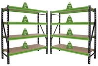TRUTZHOLM Steckregal 2x Industrieregal Milo 200x190x60 cm steckbar, erweiterbar...