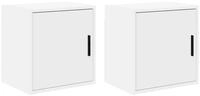 vidaXL Werkzeugschrank Garagen-Wandschr&auml;nke 2 Stk. Wei&szlig; Holzwerkstoff (2-St)