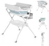 Cangaroo Babybadewanne Como 2 in 1, faltbare Babywanne, Wickelauflage,...