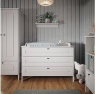 VitaliSpa&reg; Wickelkommode Ajaton, Wei&szlig;, 133 x 98.4 cm mit 3 Schubladen