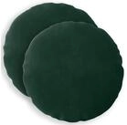 vidaXL Kissenbezug Kissenbezug 2 pcs HEERLEN Dunkelgr&uuml;n &Oslash; 50 cm Samt, (2...