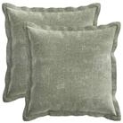 vidaXL Kissenbezug Kissenbezug 2 stk. HOUTEN Gr&uuml;n 45 x 45 cm Chenille-Stoff, (2